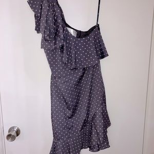 J.O.A One Shoulder Polka Dot Dress